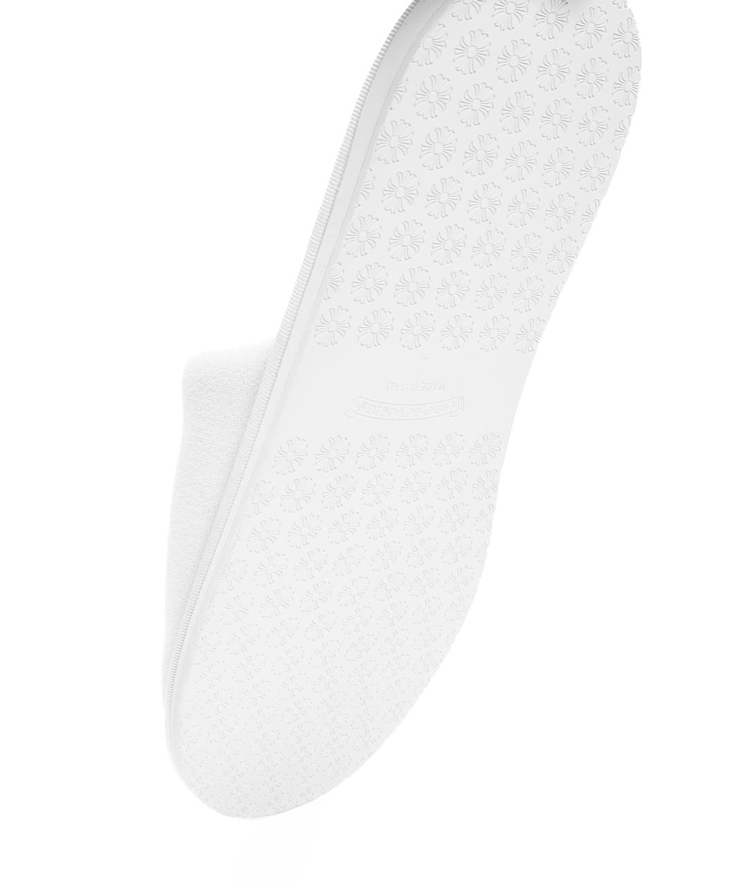 CHROME HEARTS Белые текстильные шлепанцы, фото 5