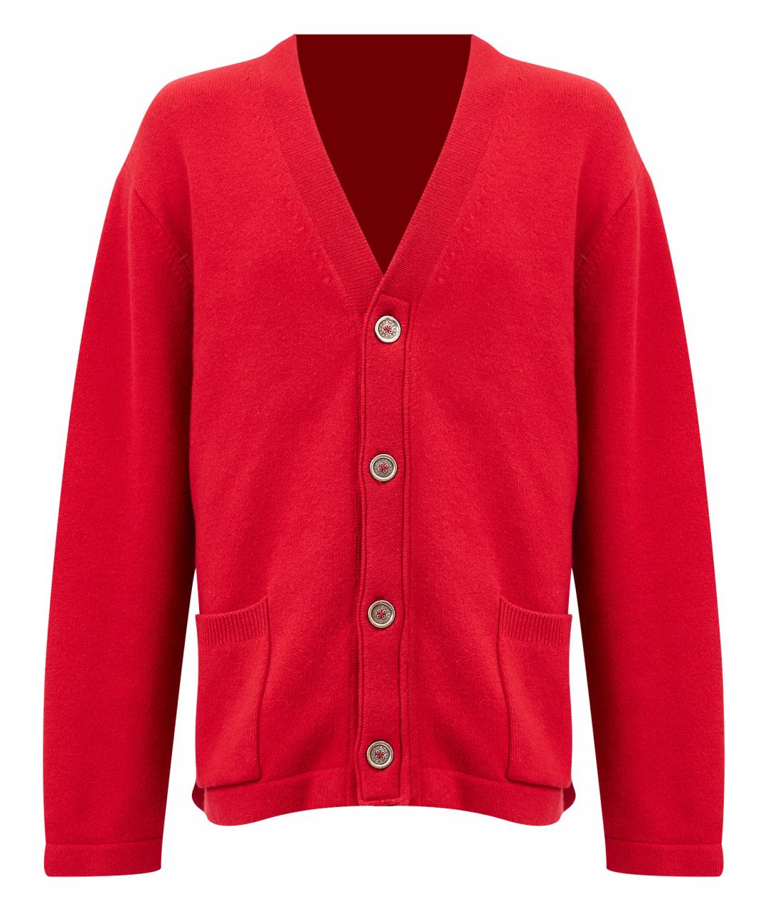 CHROME HEARTS Красный кашемировый кардиган, фото 1