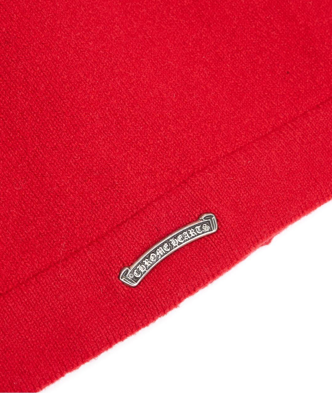 CHROME HEARTS Красный кашемировый кардиган, фото 6