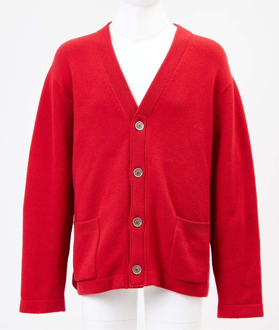 CHROME HEARTS Красный кашемировый кардиган, фото 9