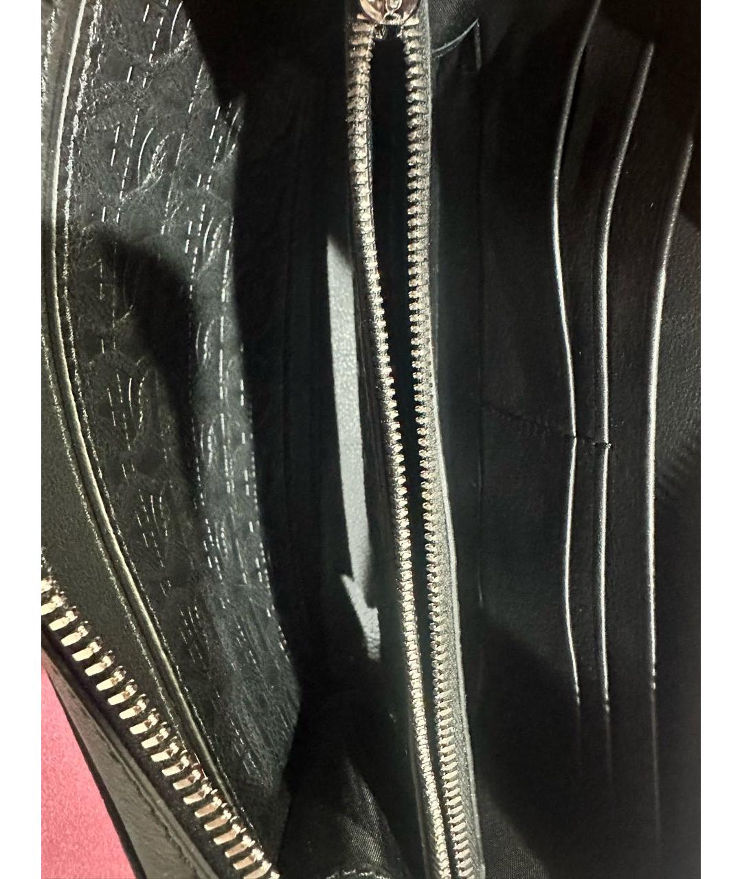 FERRAGAMO Черная кожаная барсетка, фото 8