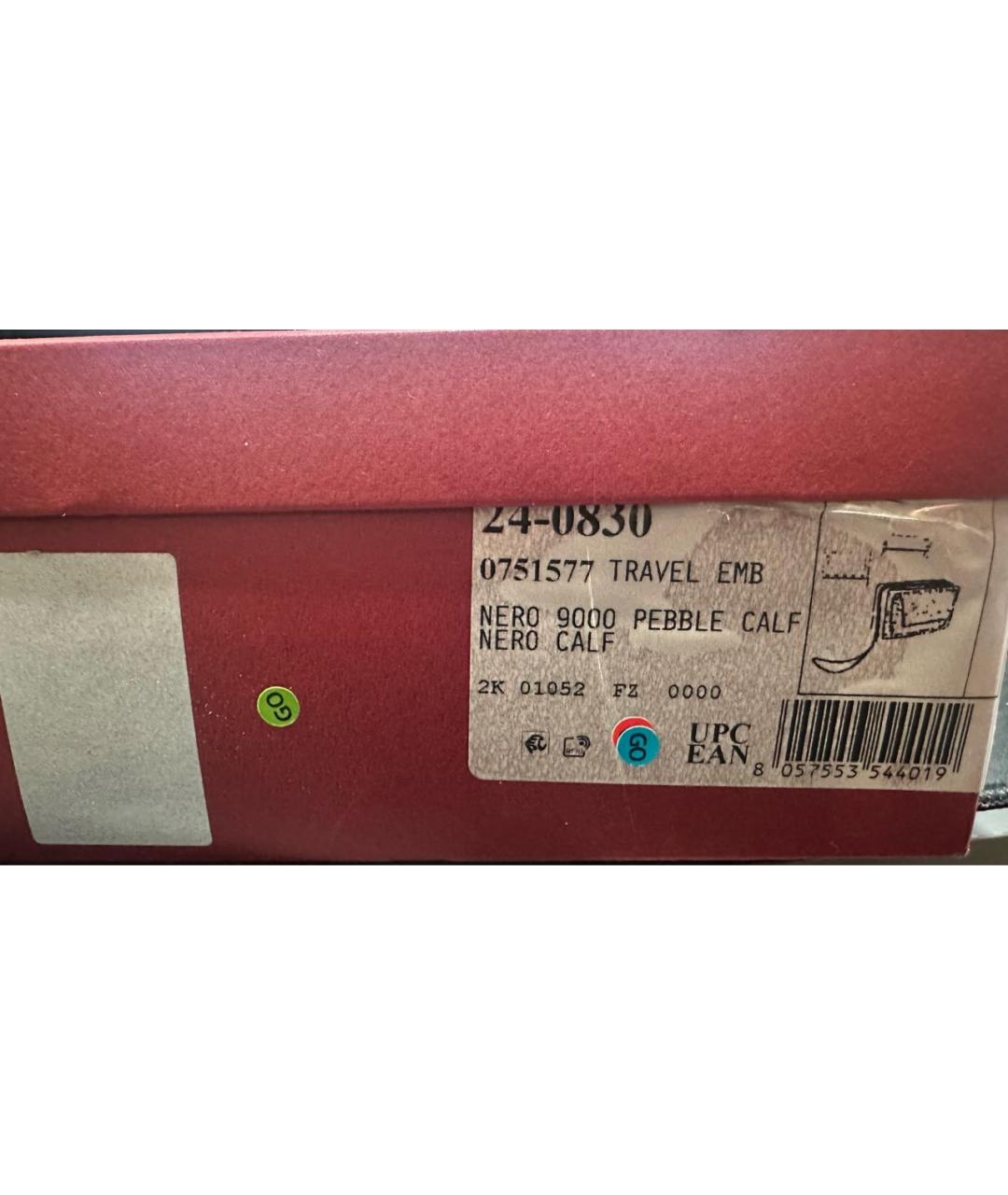 FERRAGAMO Черная кожаная барсетка, фото 6