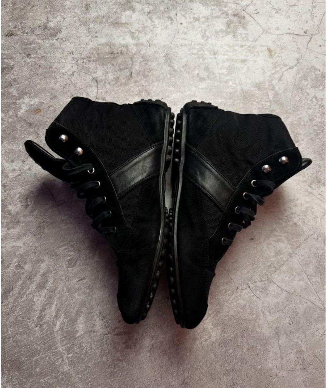 DOLCE&GABBANA Черные замшевые высокие кроссовки / кеды, фото 5