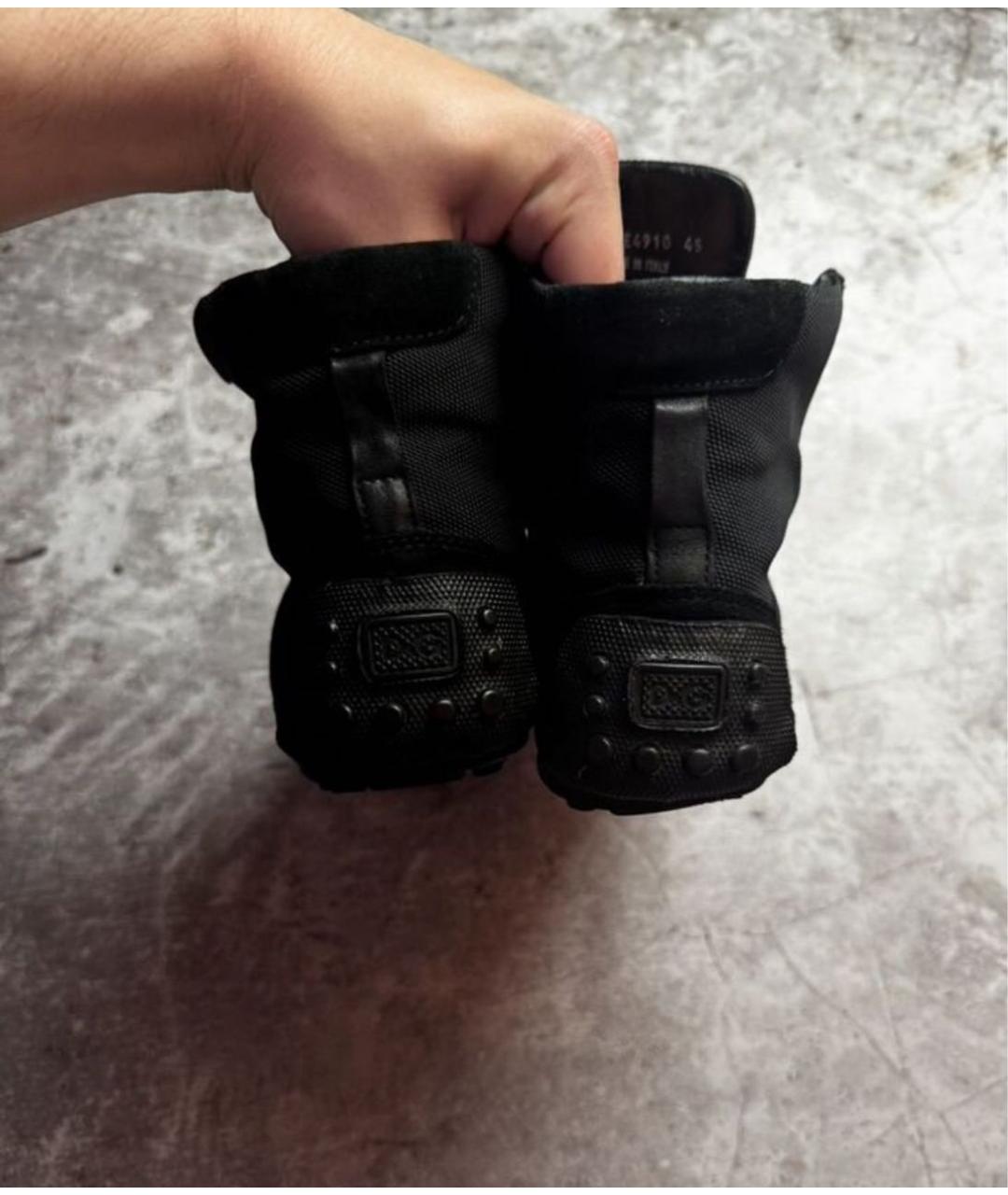 DOLCE&GABBANA Черные замшевые высокие кроссовки / кеды, фото 6