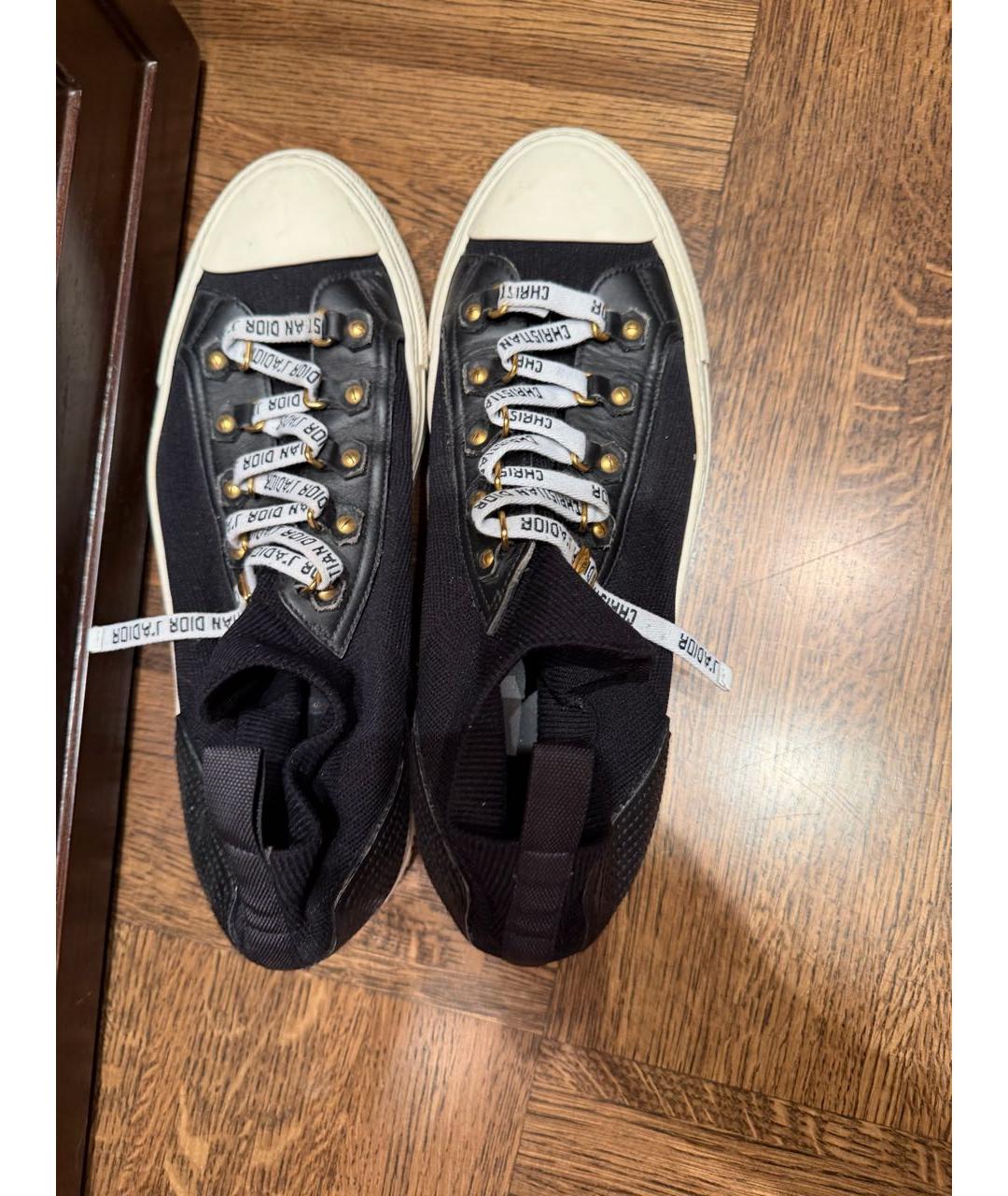 CHRISTIAN DIOR Черные текстильные кеды, фото 2