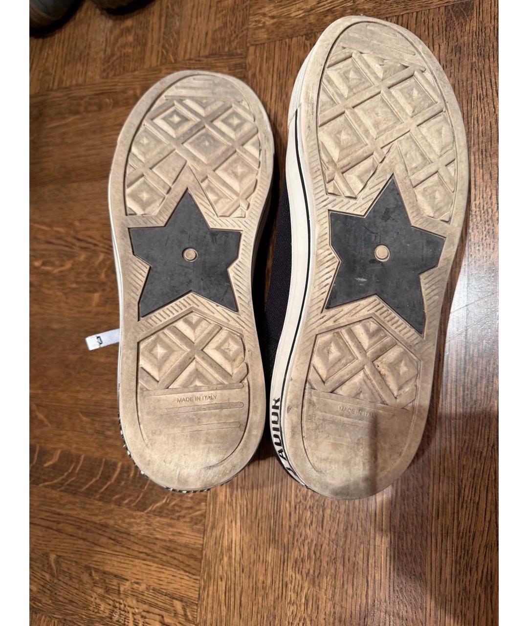 CHRISTIAN DIOR Черные текстильные кеды, фото 3