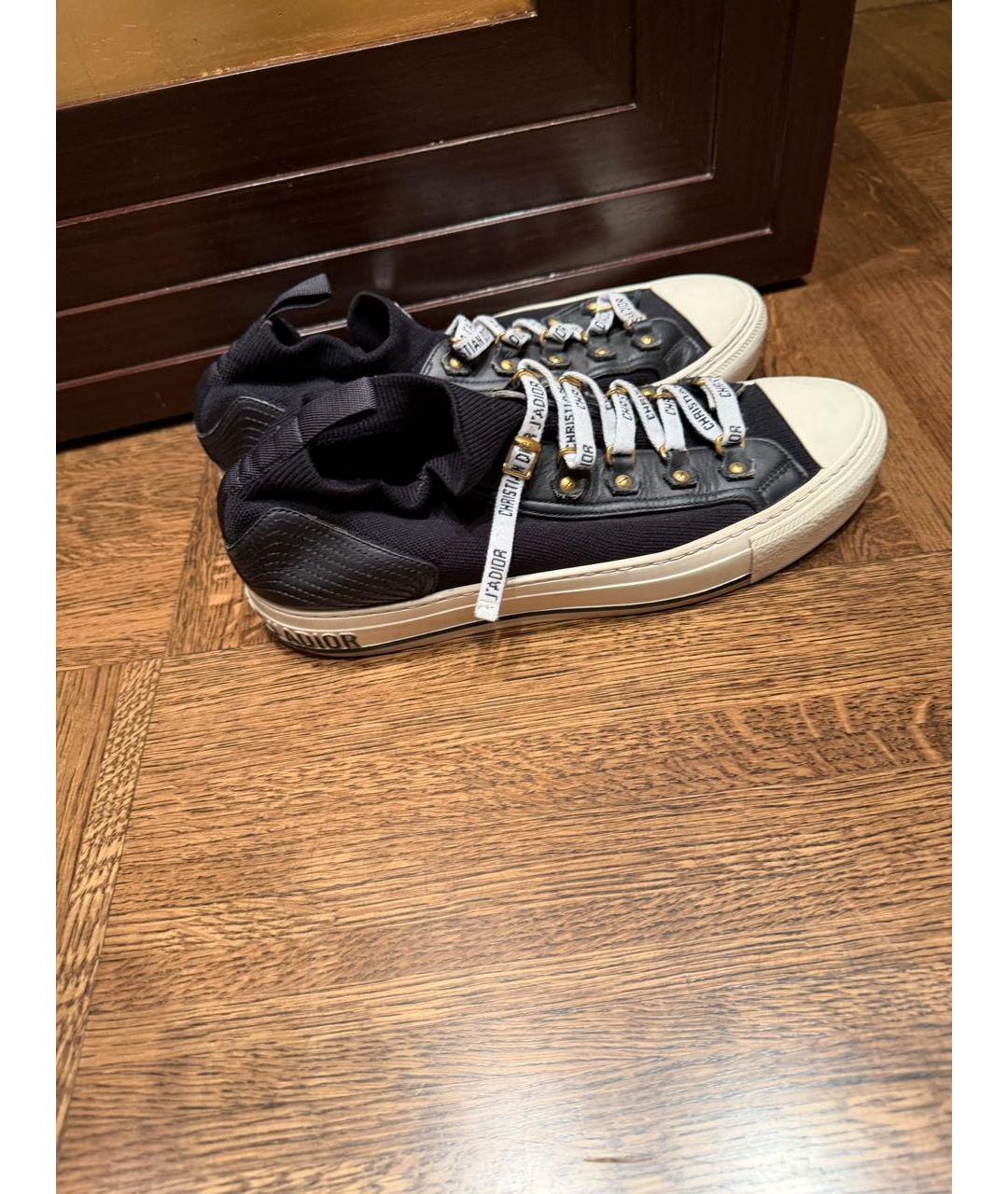 CHRISTIAN DIOR Черные текстильные кеды, фото 6