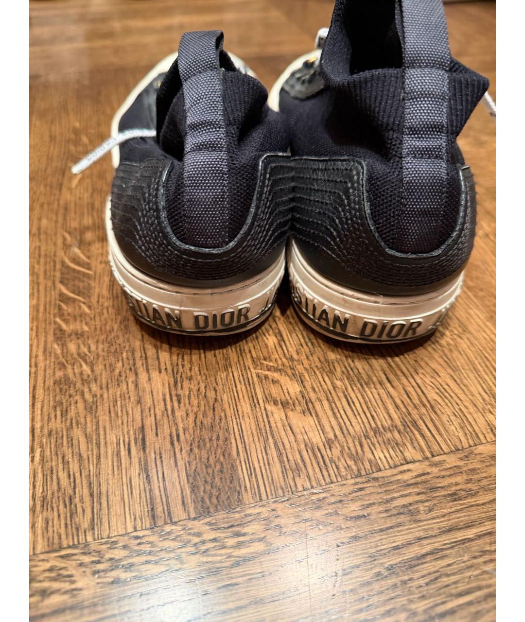 CHRISTIAN DIOR Черные текстильные кеды, фото 4