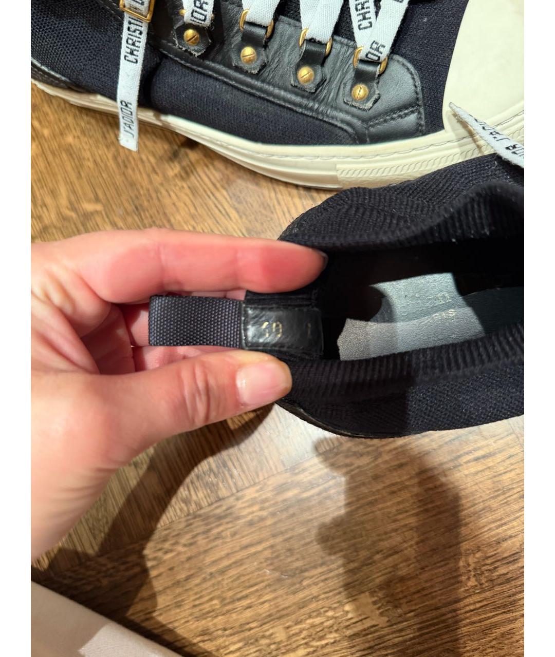 CHRISTIAN DIOR Черные текстильные кеды, фото 5