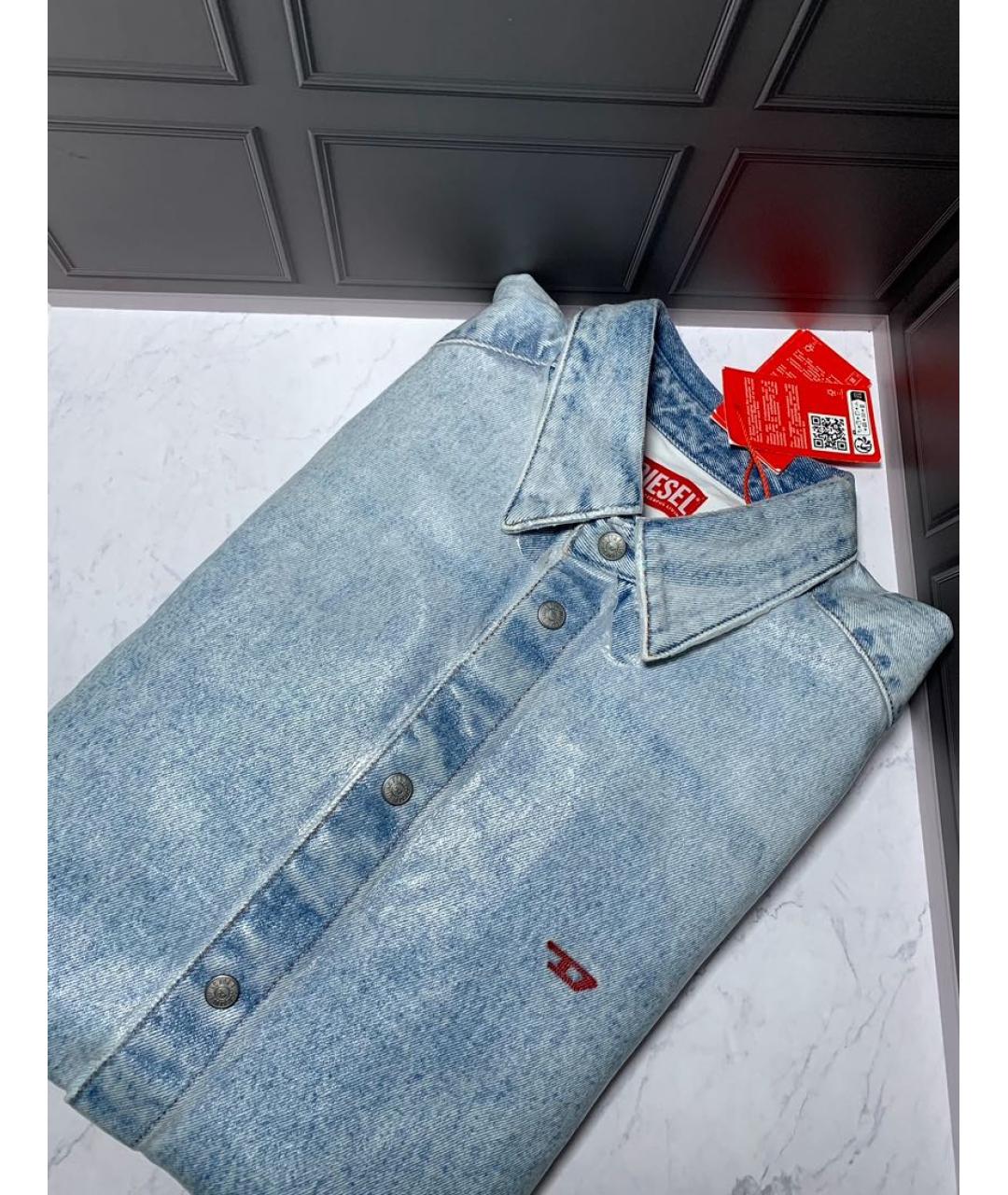 DIESEL Голубая деним рубашка, фото 8