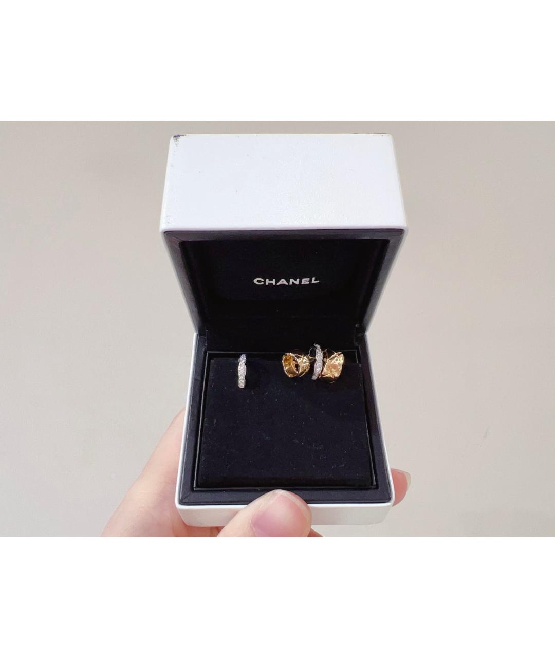 CHANEL Золотые серьги из белого золота, фото 2