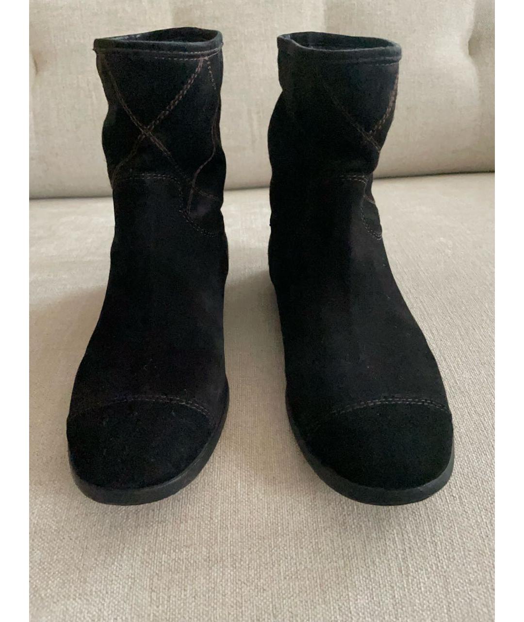 CHANEL Коричневые замшевые полусапоги, фото 2