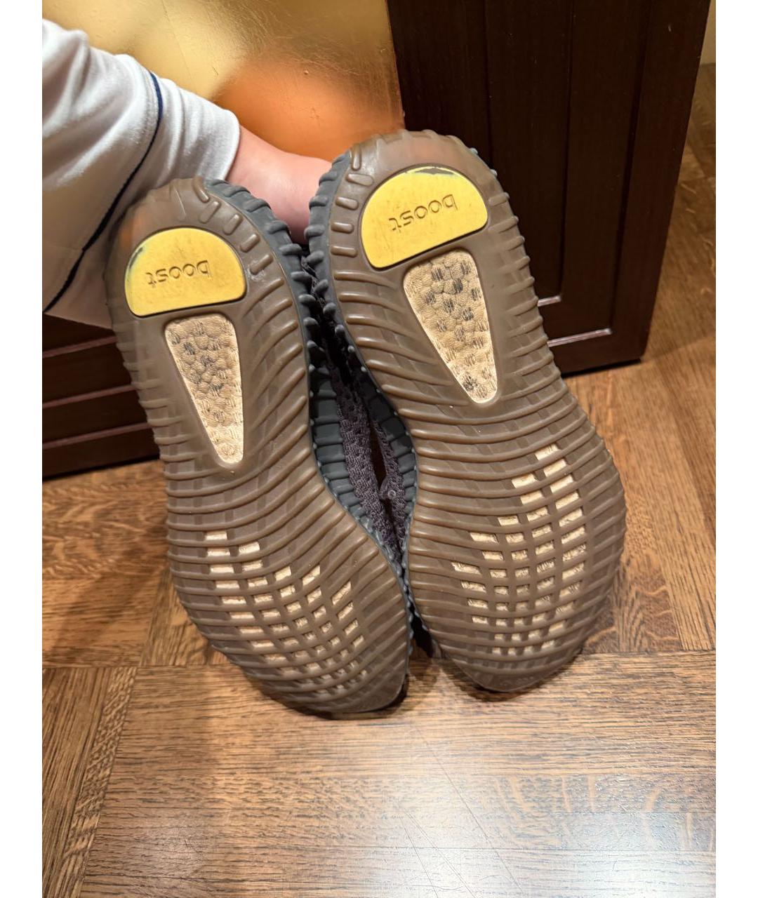 YEEZY Черные текстильные кроссовки, фото 3