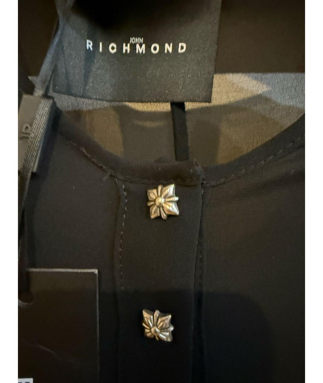 JOHN RICHMOND Черное полиэстеровое вечернее платье, фото 4