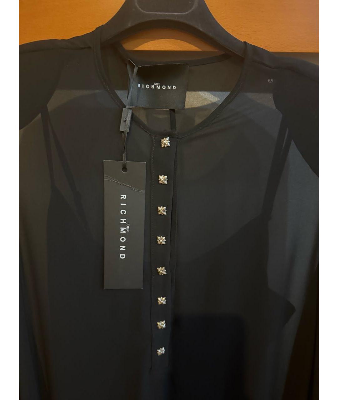 JOHN RICHMOND Черное полиэстеровое вечернее платье, фото 3