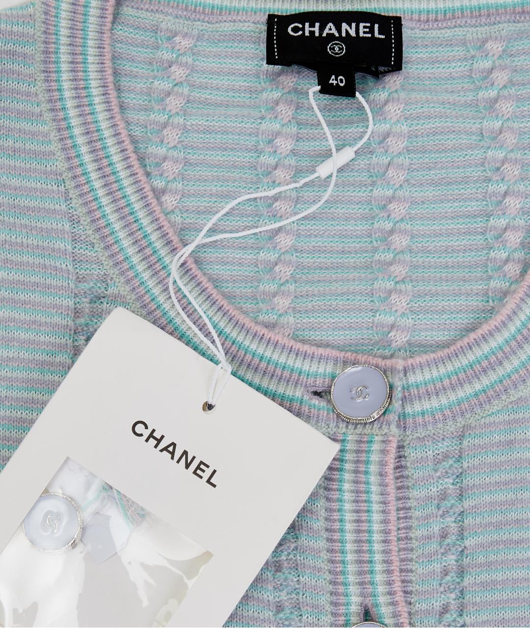 CHANEL Голубой кашемировый кардиган, фото 7