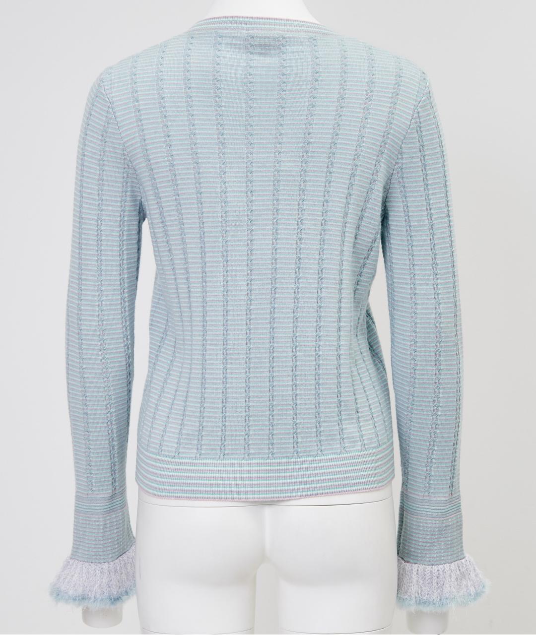 CHANEL Голубой кашемировый кардиган, фото 2