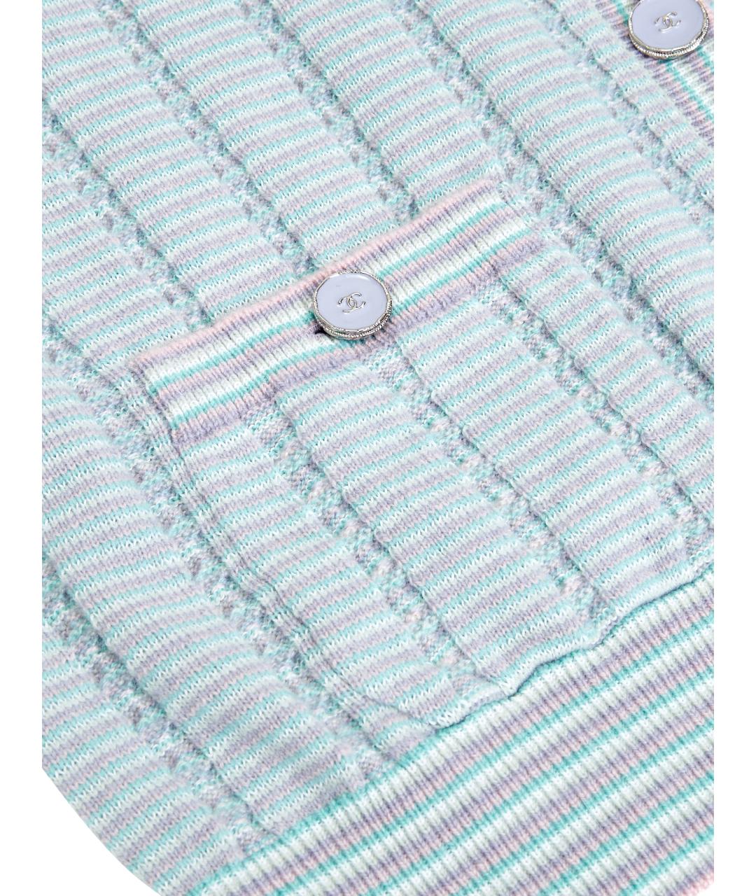 CHANEL Голубой кашемировый кардиган, фото 12