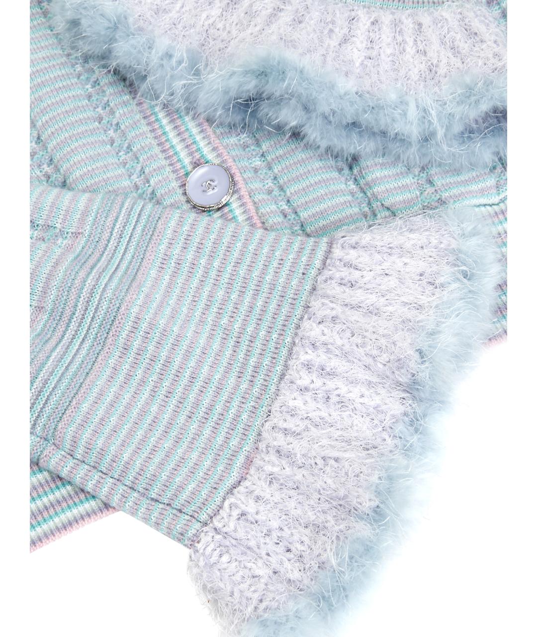 CHANEL Голубой кашемировый кардиган, фото 14