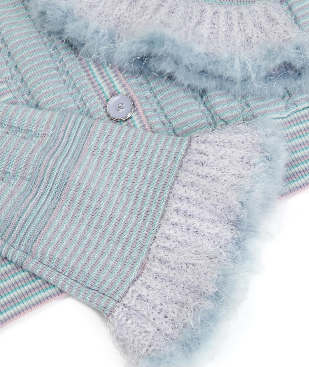 CHANEL Голубой кашемировый кардиган, фото 6