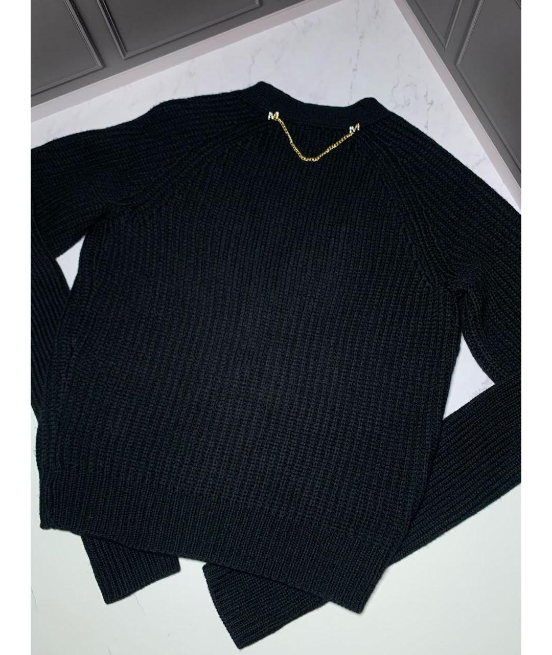 MISS BLUMARINE Черный шерстяной джемпер / свитер, фото 5