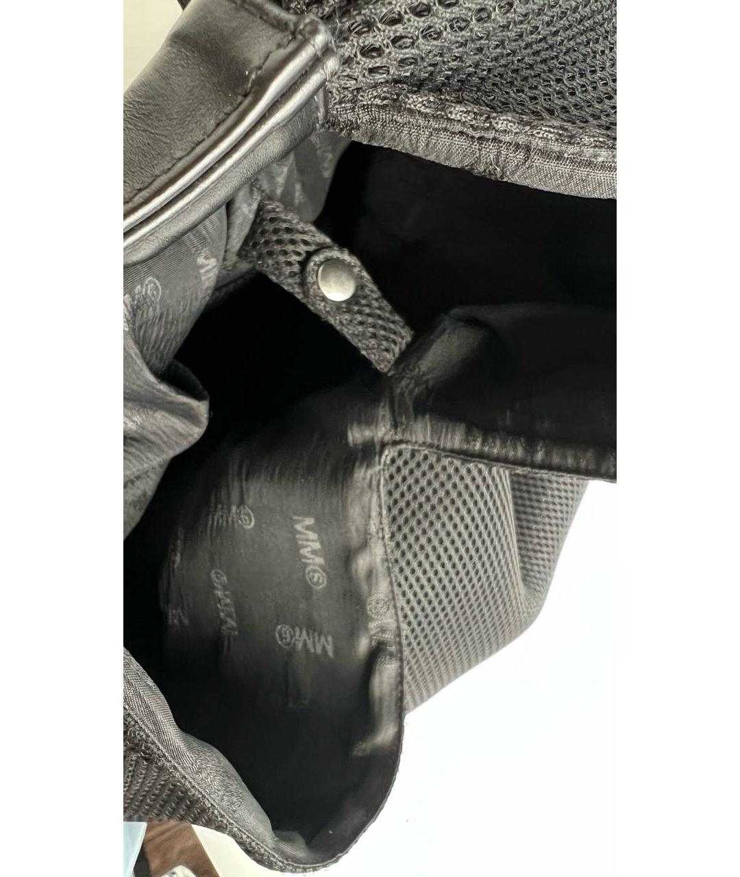 MM6 MAISON MARGIELA Черная синтетическая сумка тоут, фото 8