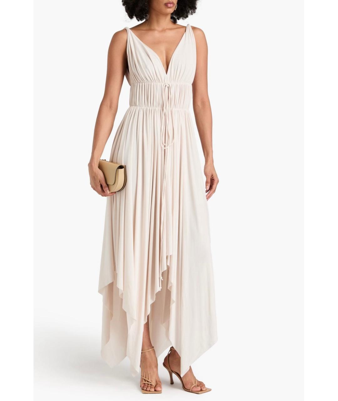 NORMA KAMALI Бежевое коктейльное платье, фото 2