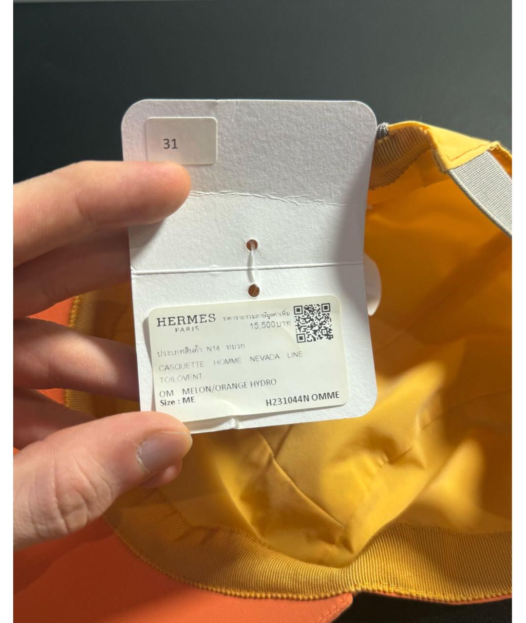 HERMES Оранжевая кепка/бейсболка, фото 5