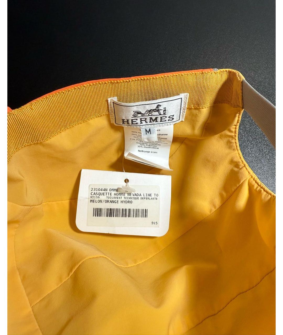 HERMES Оранжевая кепка/бейсболка, фото 4