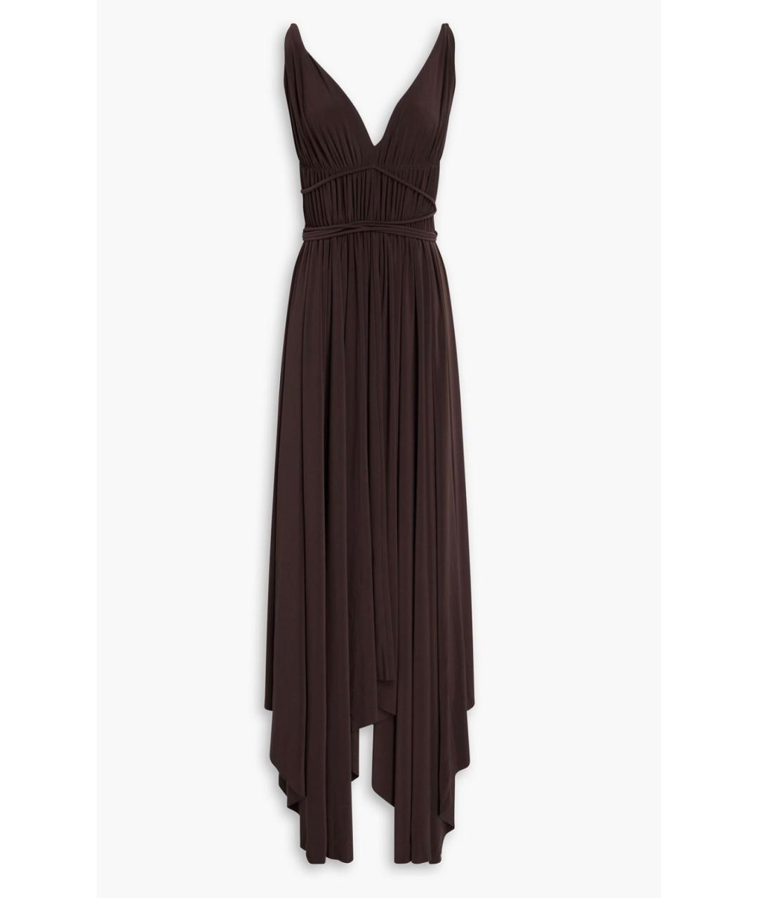 NORMA KAMALI Коричневое коктейльное платье, фото 4