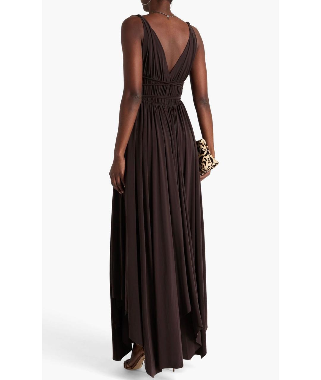 NORMA KAMALI Коричневое коктейльное платье, фото 3