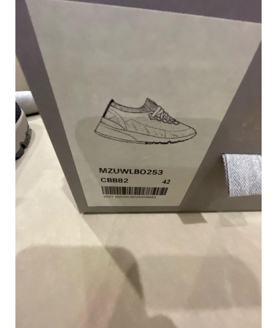 BRUNELLO CUCINELLI Серые текстильные низкие кроссовки / кеды, фото 5