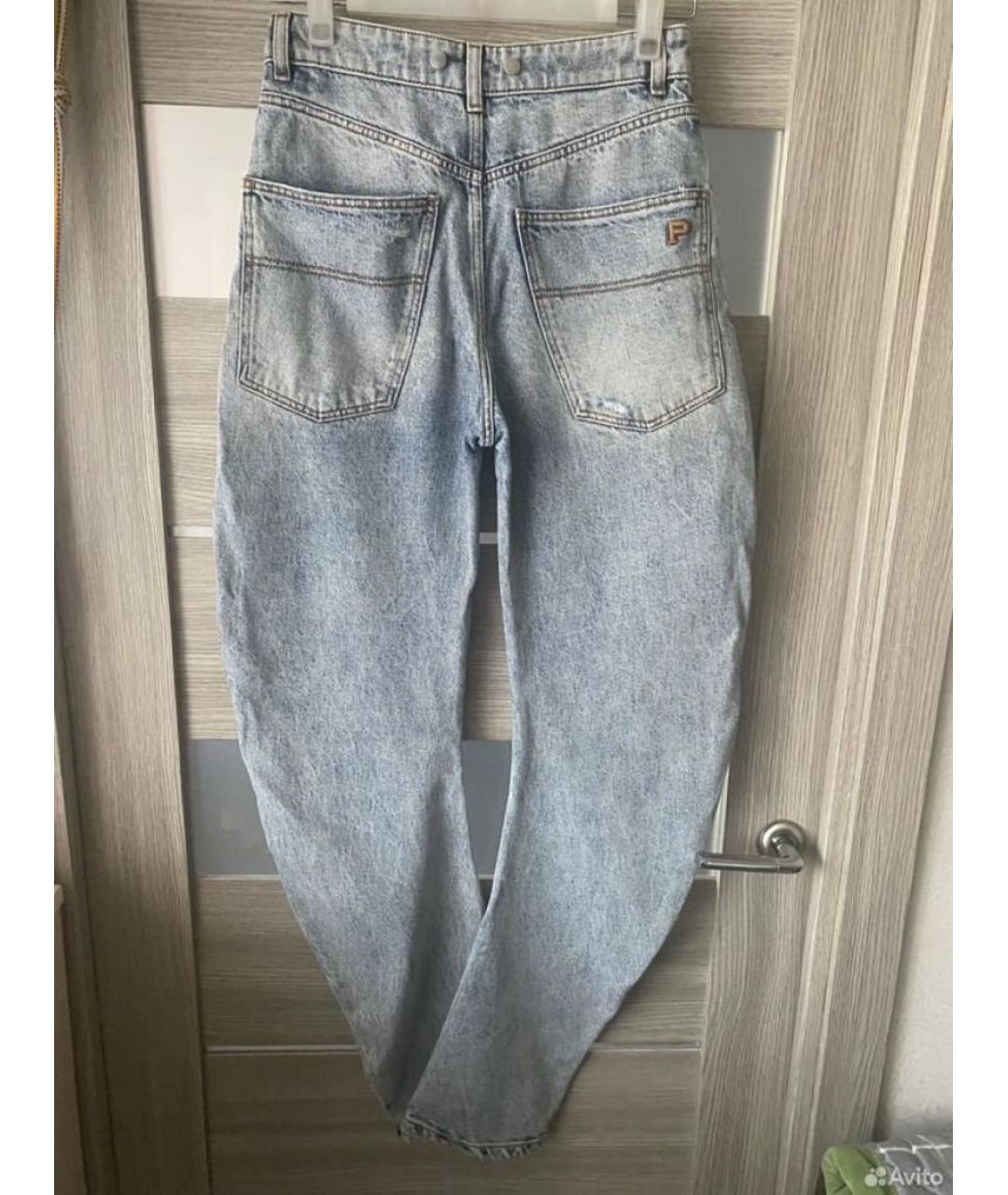 PHILOSOPHY DI LORENZO SERAFINI Голубые хлопковые джинсы слим, фото 2