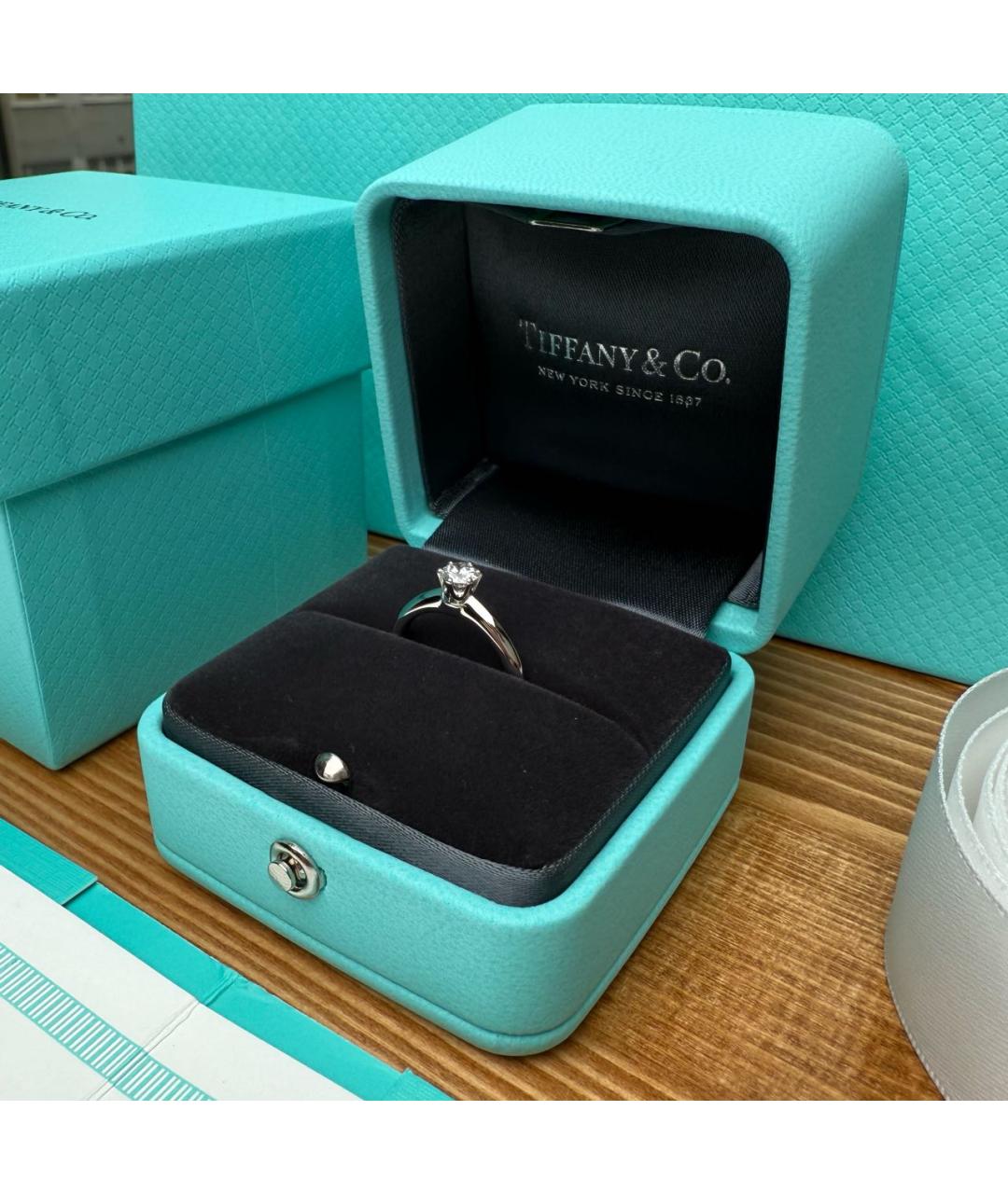 TIFFANY&CO Серебряное платиновое кольцо, фото 3