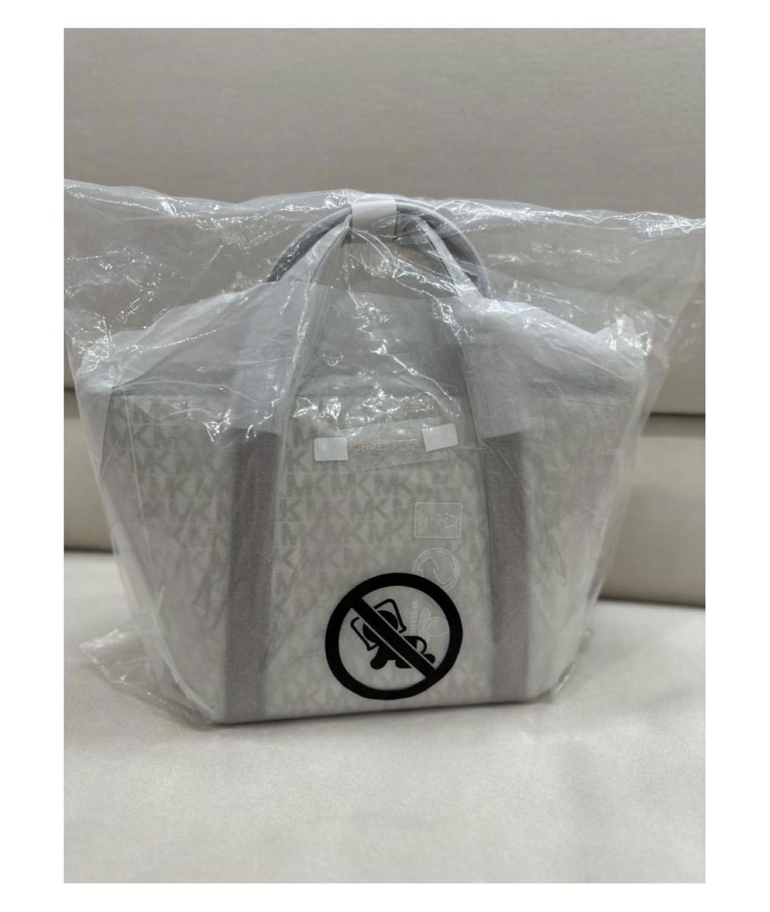 MICHAEL KORS Бежевая кожаная сумка тоут, фото 5