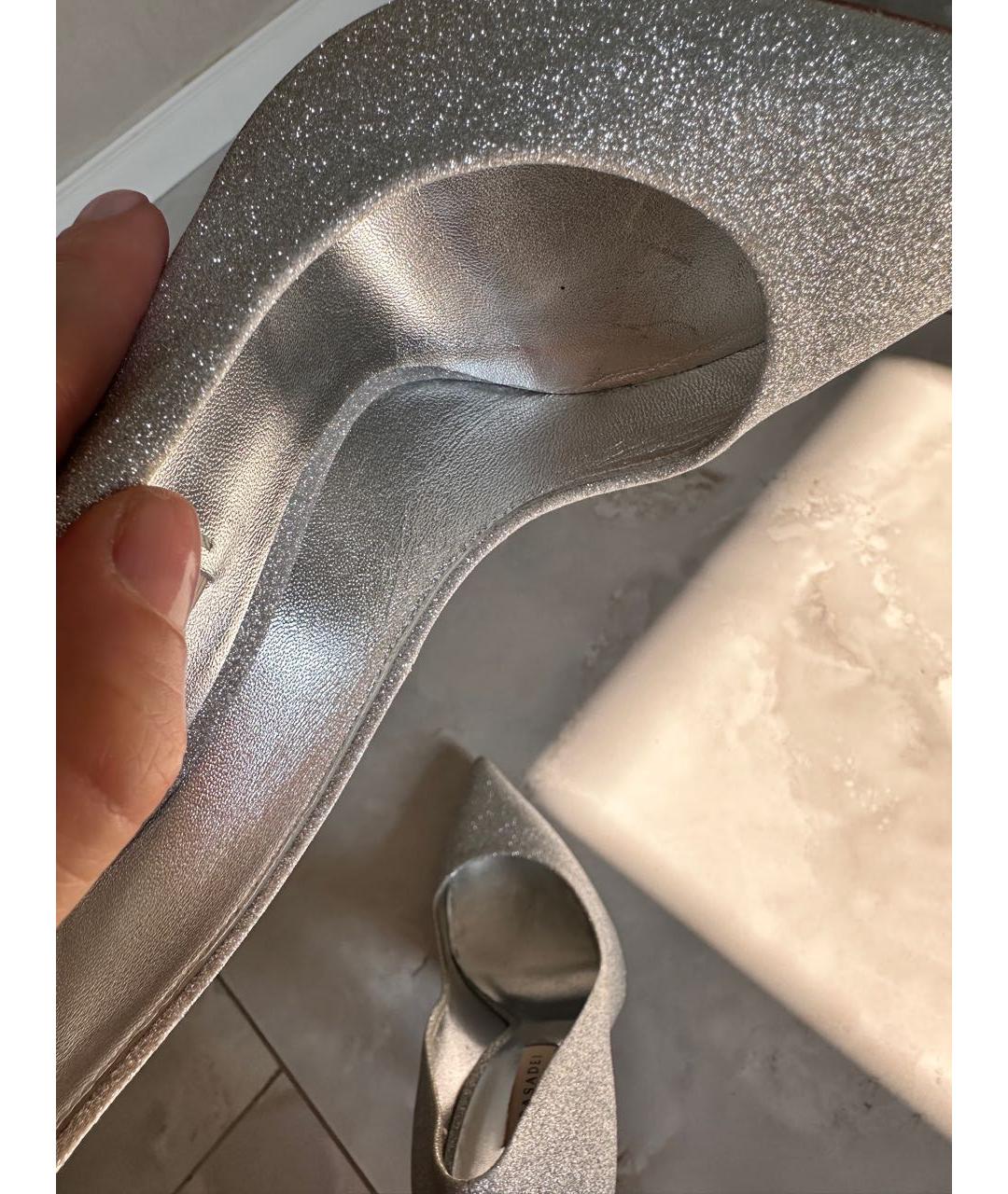 CASADEI Серебряные кожаные туфли, фото 8