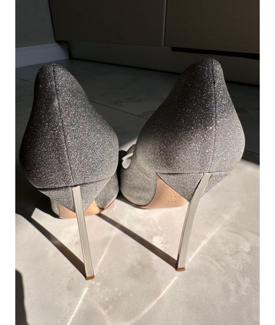 CASADEI Серебряные кожаные туфли, фото 4