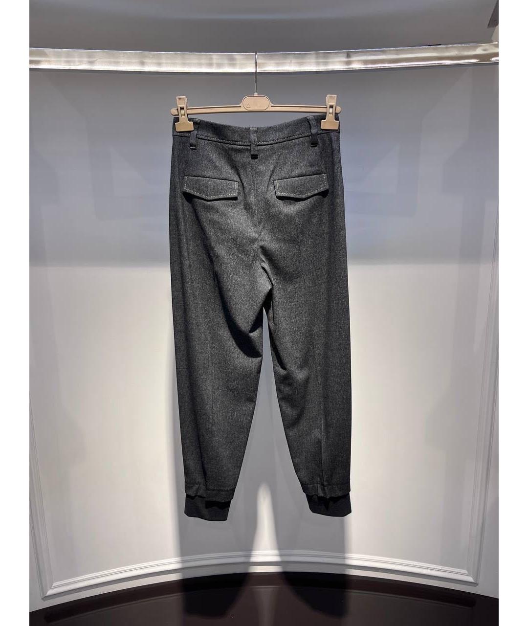 BRUNELLO CUCINELLI Серые прямые брюки, фото 2