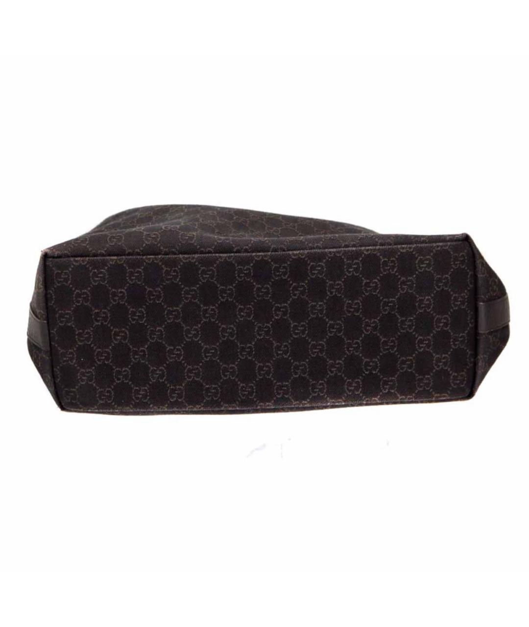 GUCCI Коричневая тканевая сумка тоут, фото 4