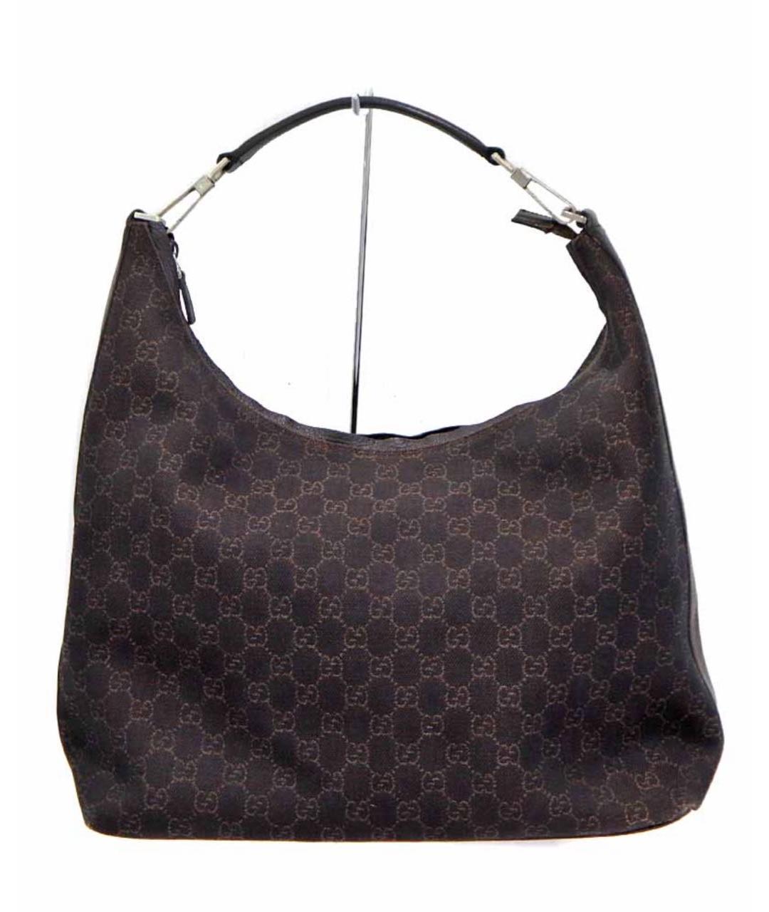 GUCCI Коричневая тканевая сумка тоут, фото 8