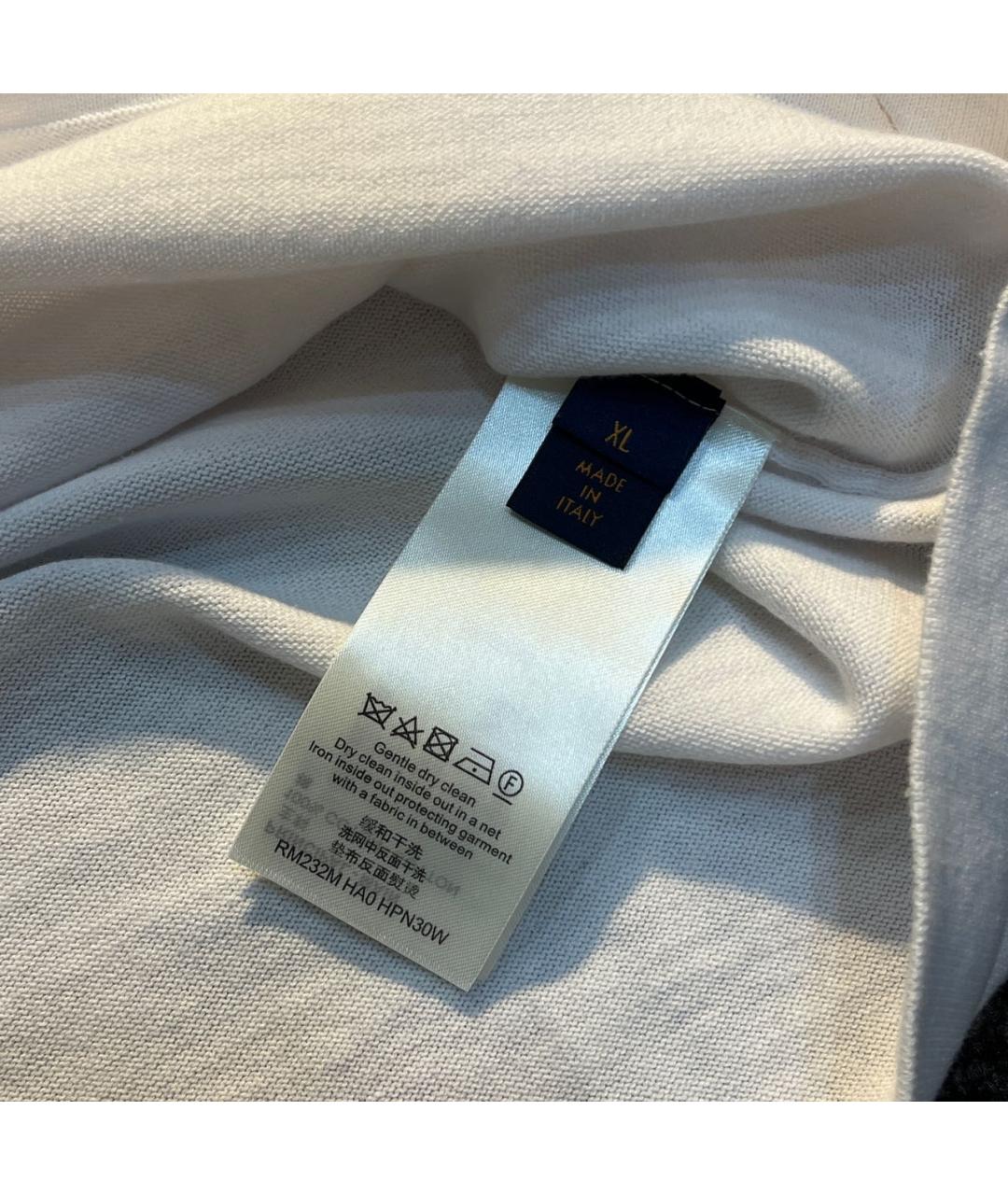 LOUIS VUITTON Белая хлопковая футболка, фото 5