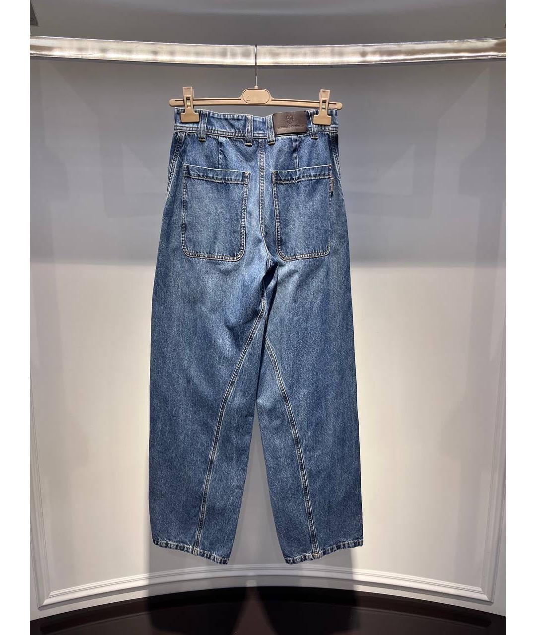 BRUNELLO CUCINELLI Синие прямые джинсы, фото 2