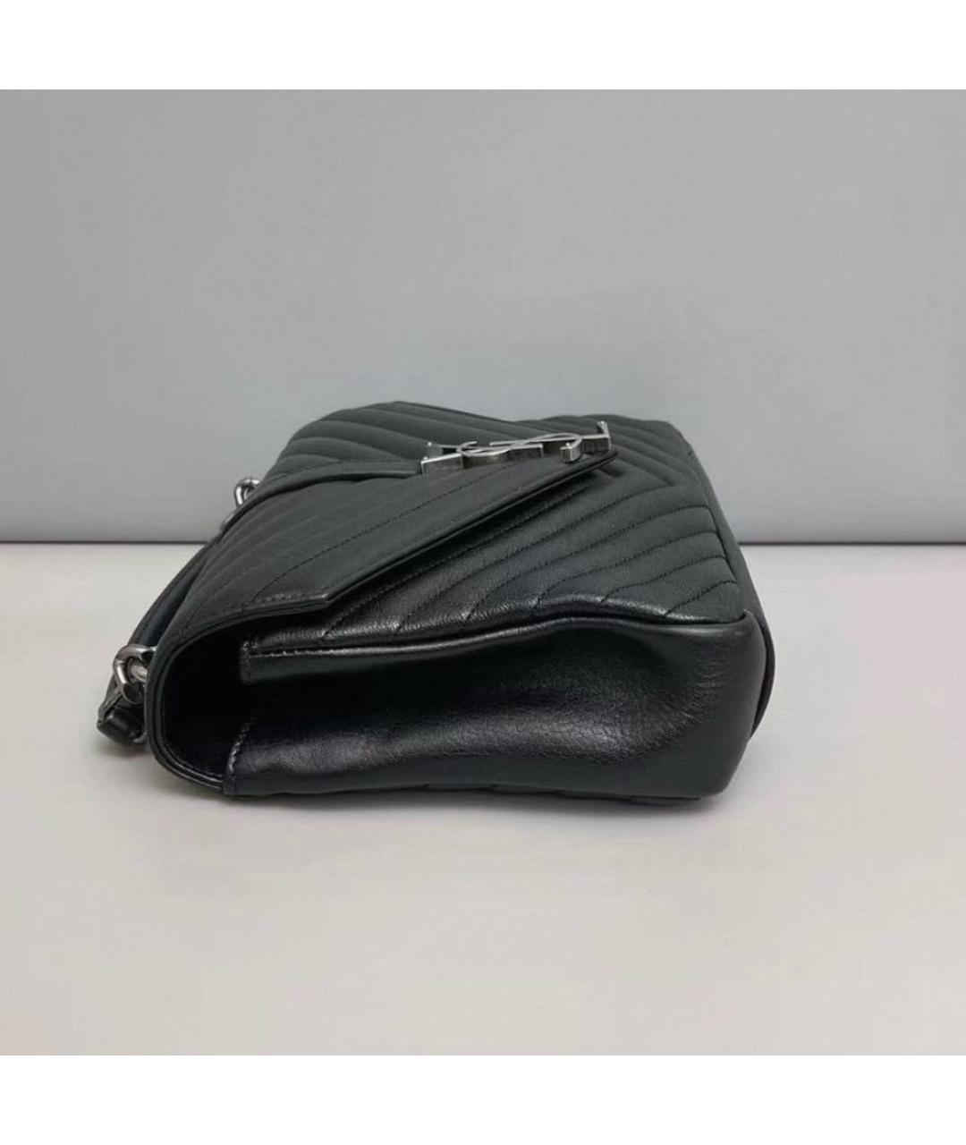 SAINT LAURENT Черная кожаная сумка через плечо, фото 6