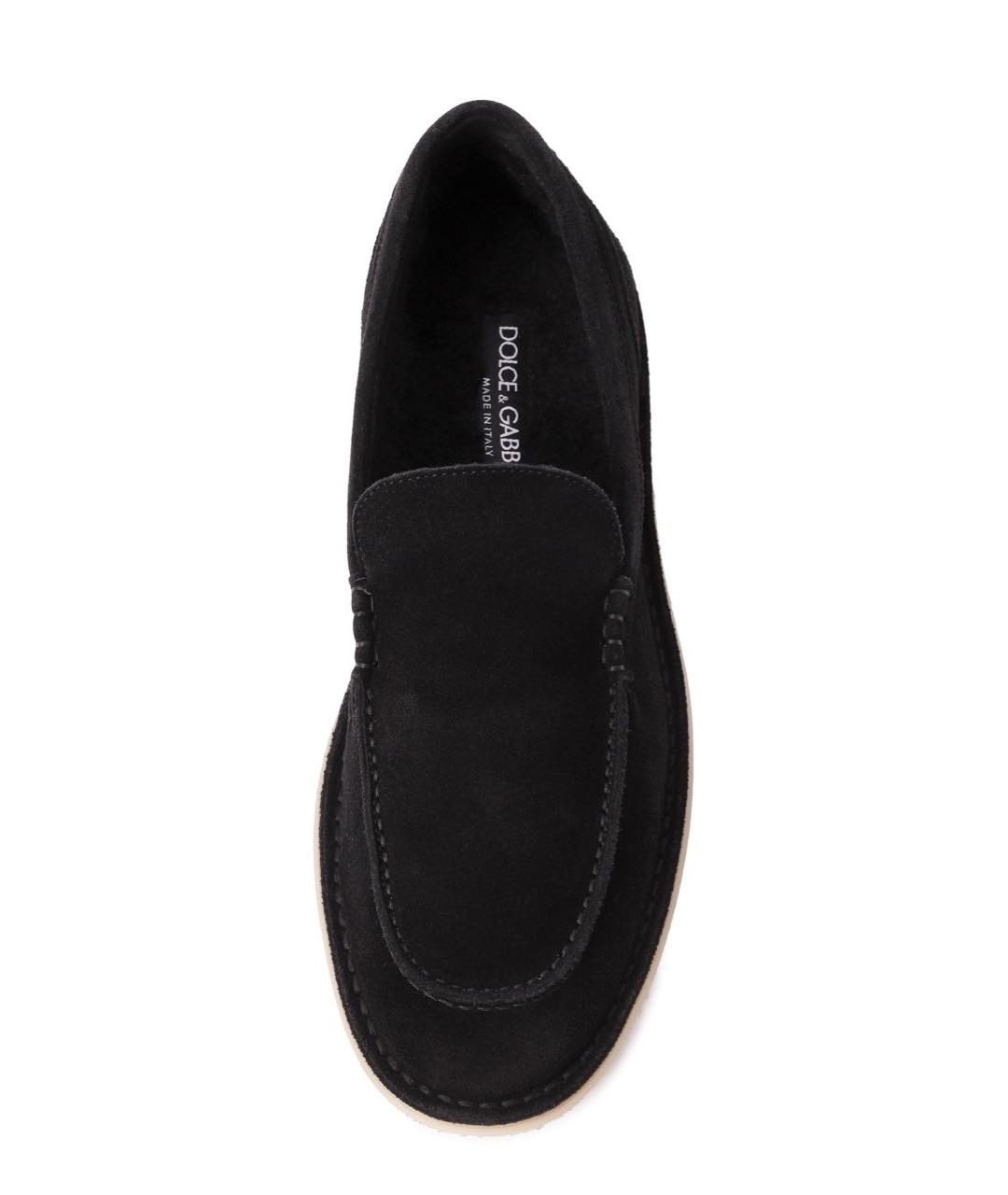 DOLCE&GABBANA Черные замшевые лоферы, фото 2