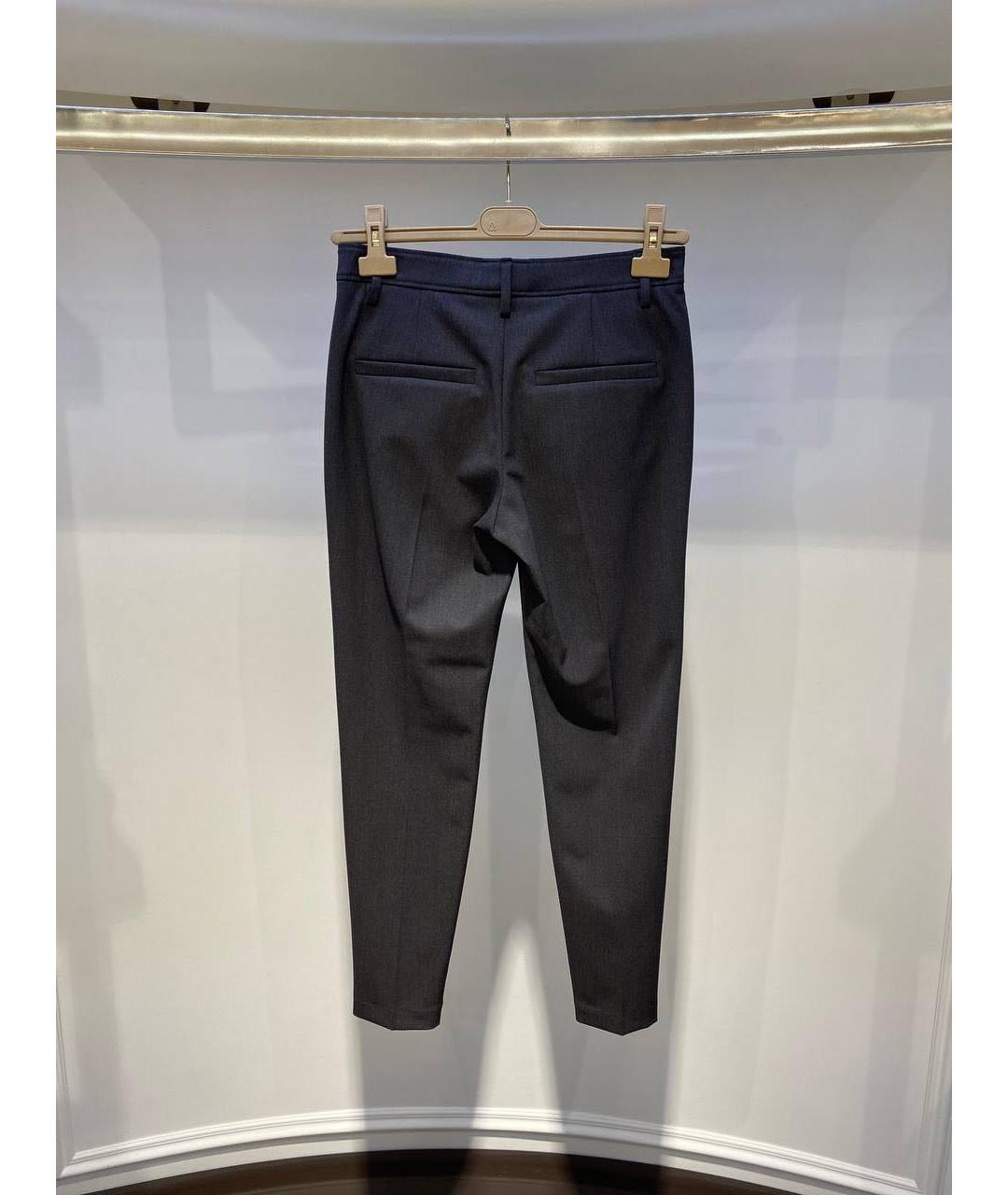 BRUNELLO CUCINELLI Черные прямые брюки, фото 2