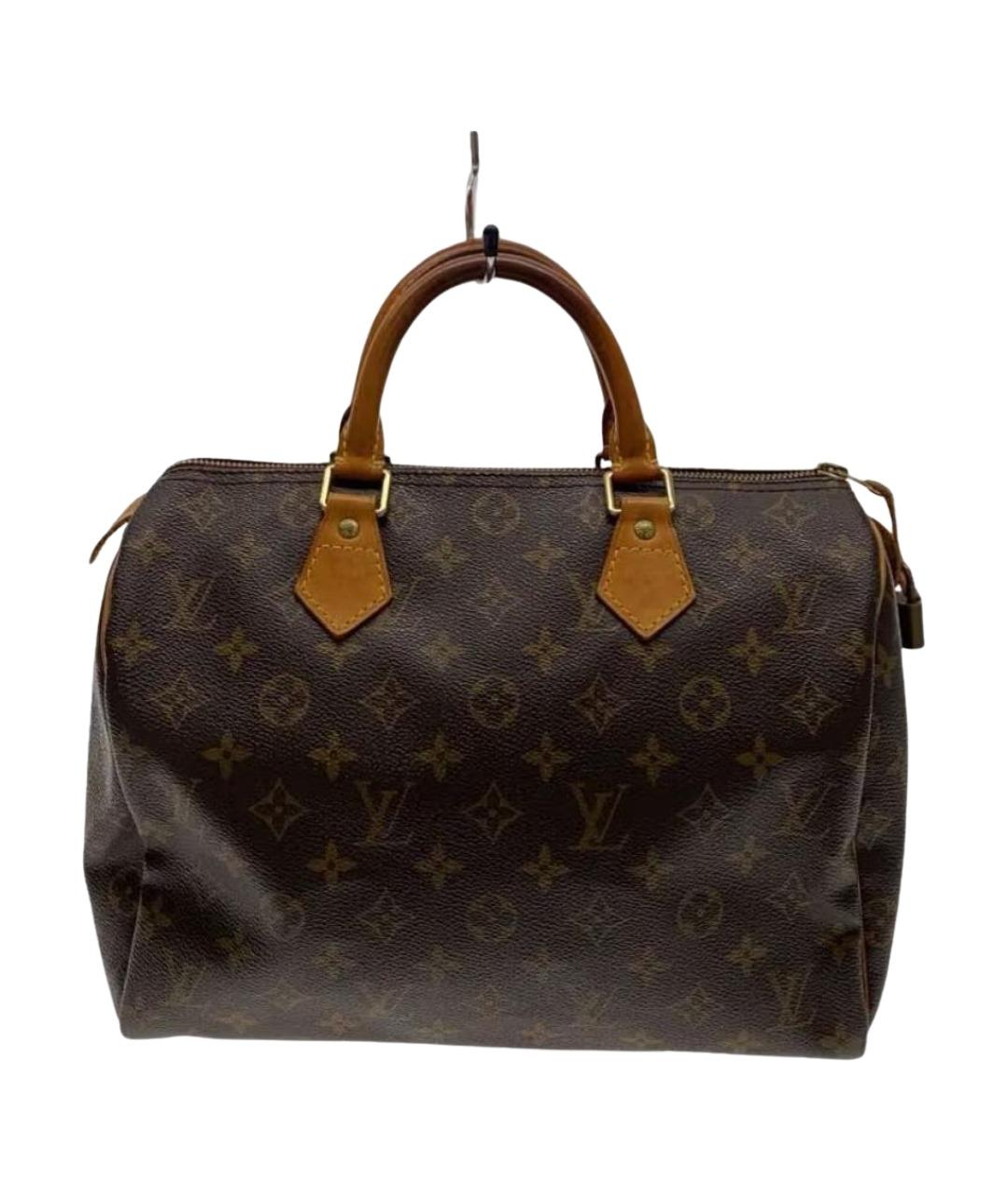 LOUIS VUITTON Коричневая сумка с короткими ручками из искусственной кожи, фото 9