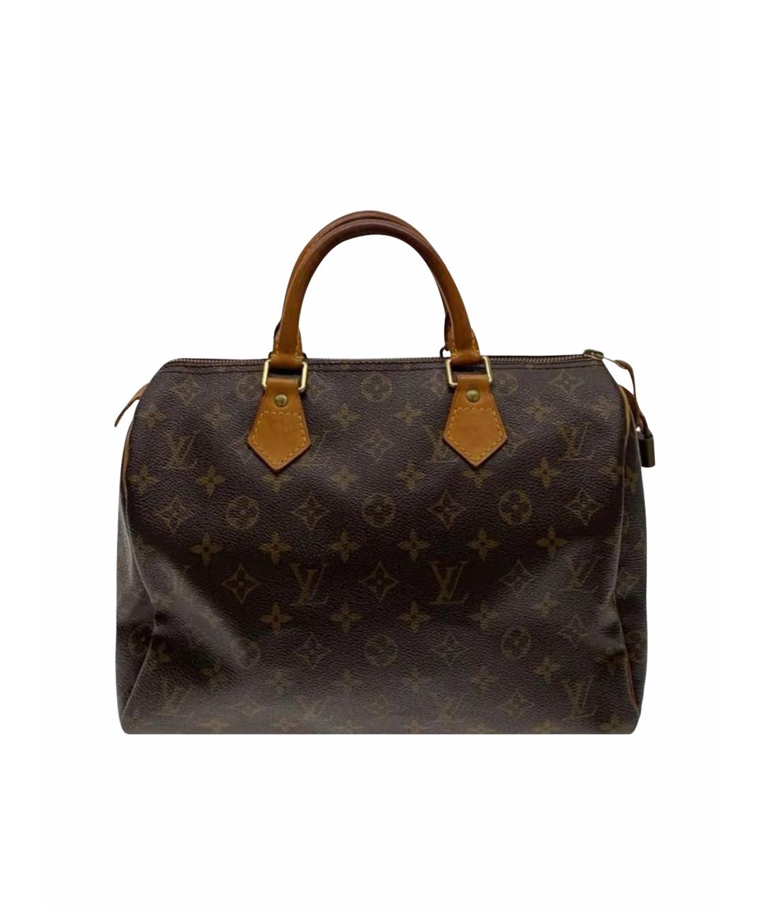 LOUIS VUITTON Коричневая сумка с короткими ручками из искусственной кожи, фото 1