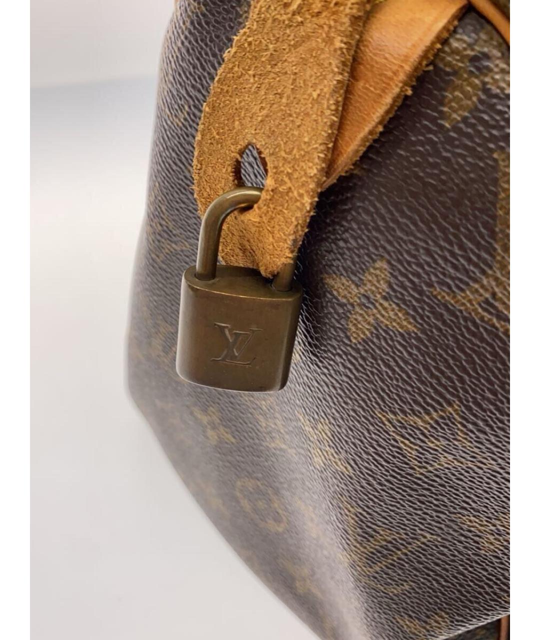 LOUIS VUITTON Коричневая сумка с короткими ручками из искусственной кожи, фото 7