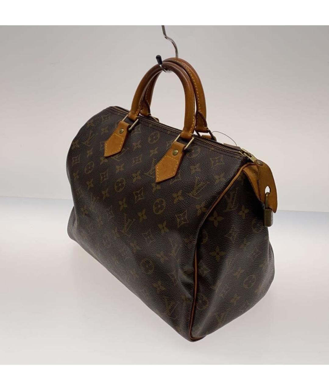 LOUIS VUITTON Коричневая сумка с короткими ручками из искусственной кожи, фото 3