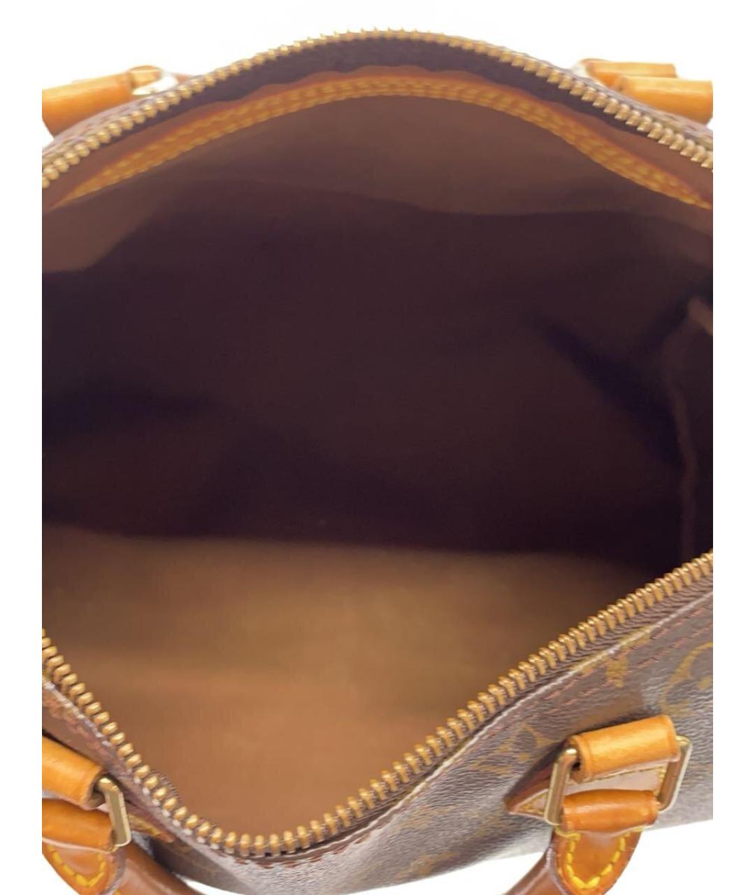 LOUIS VUITTON Коричневая сумка с короткими ручками из искусственной кожи, фото 6